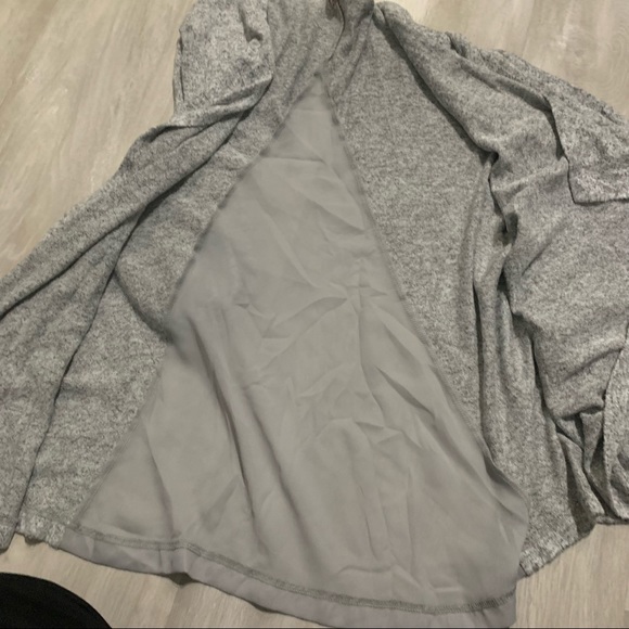 Juicy Couture Gray Sheer Back Cardigan Sweater Sz L - Picture 8 of 8